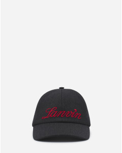 LANVIN SCRIPT WOOL CAP