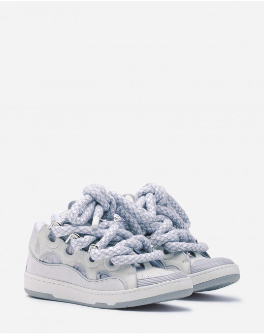 SNEAKERS CURB EN CUIR LACETS SNAKE