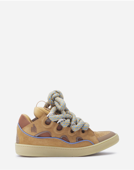 SNEAKERS CURB EN CUIR LACETS SNAKE