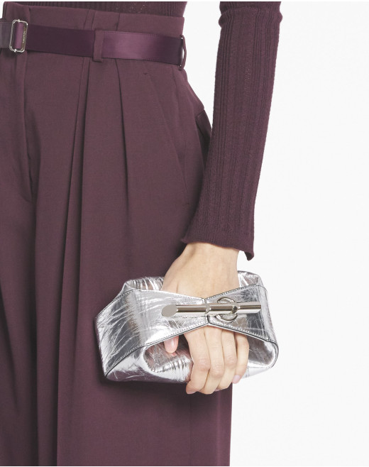 HAUTE SÉQUENCE CLUTCH BAG IN METALLIC LEATHER