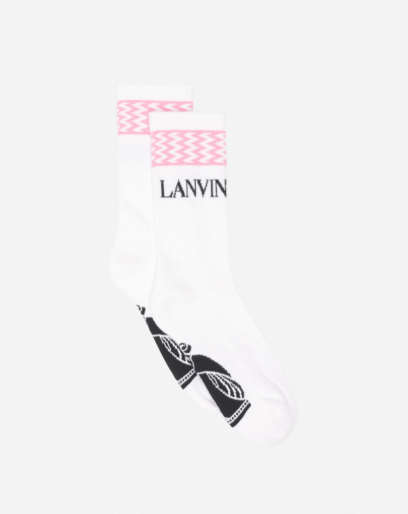 Lanvin Socks White/Light Pink | Lanvin