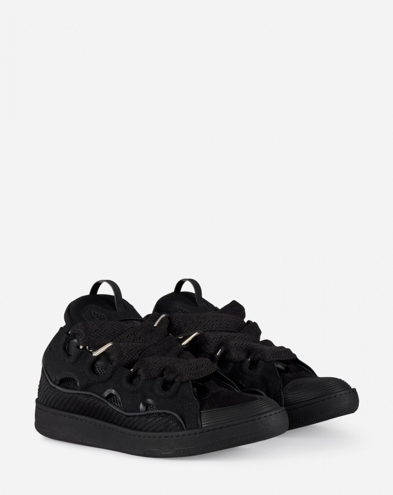 værdi generelt Kontrakt Leather Curb Sneakers Black | Lanvin