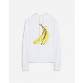 Hoodie With Banana Scented Print White | Lanvin