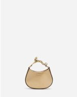 METALLIC LEATHER NANO HOBO CAT BAG