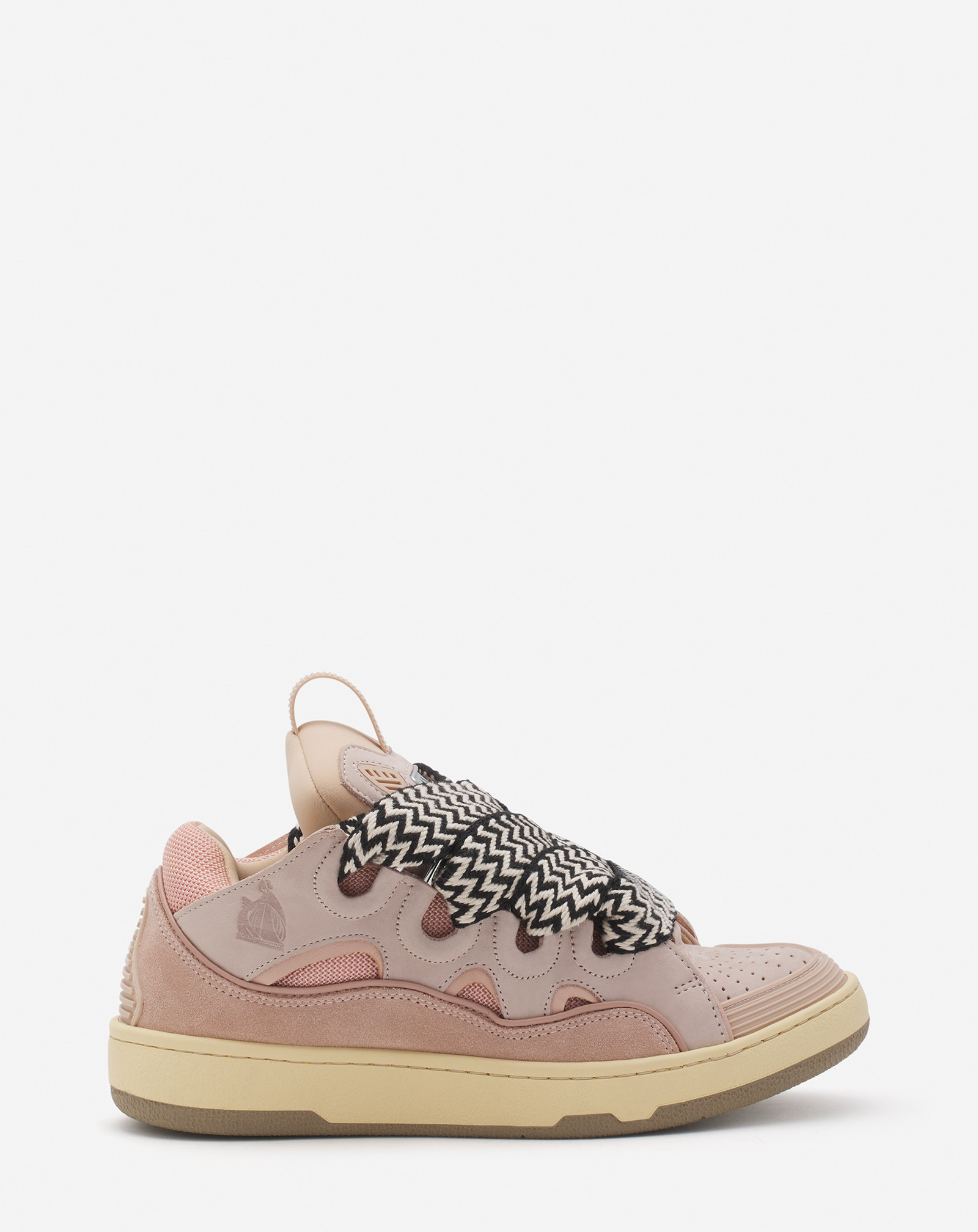 Leather Curb Sneakers Pink | Lanvin