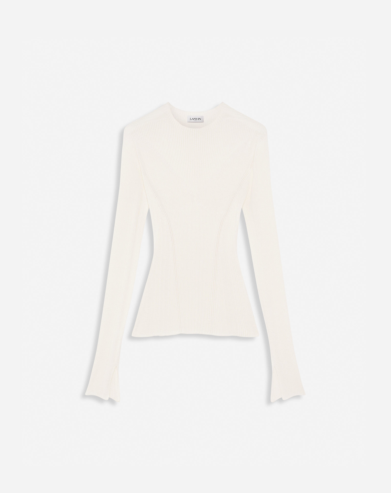 Ribbed Silk And Cashmere Round-Neck Top | Lanvin