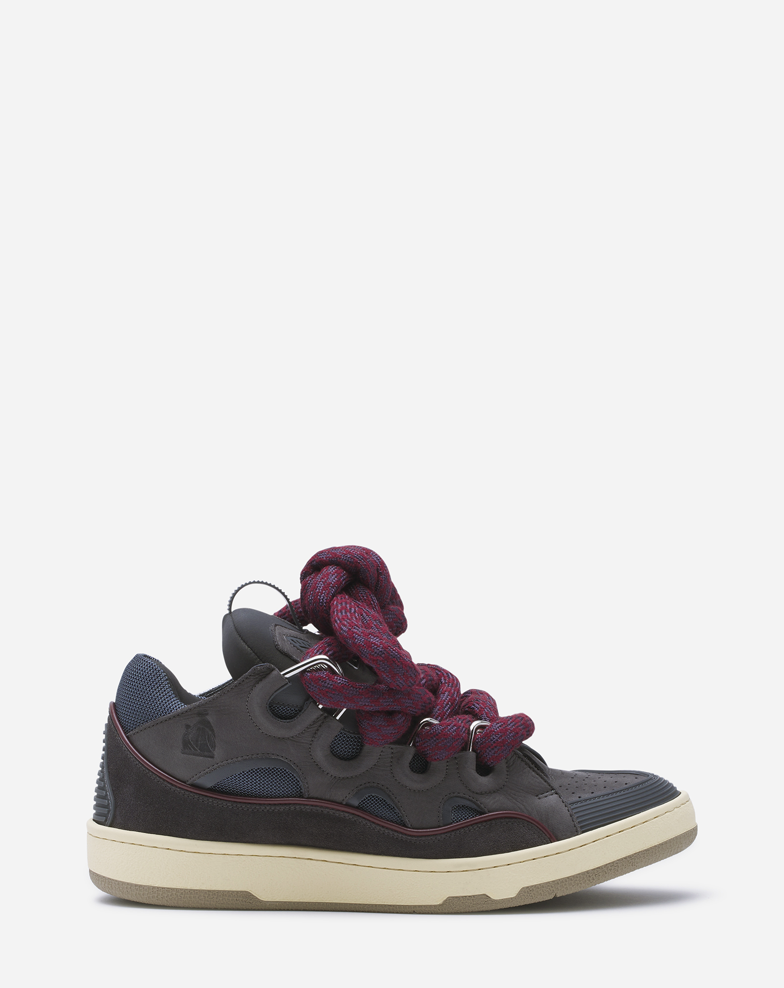 LANVIN SNEAKERS CURB EN CUIR LACETS SNAKE POUR HOMME 