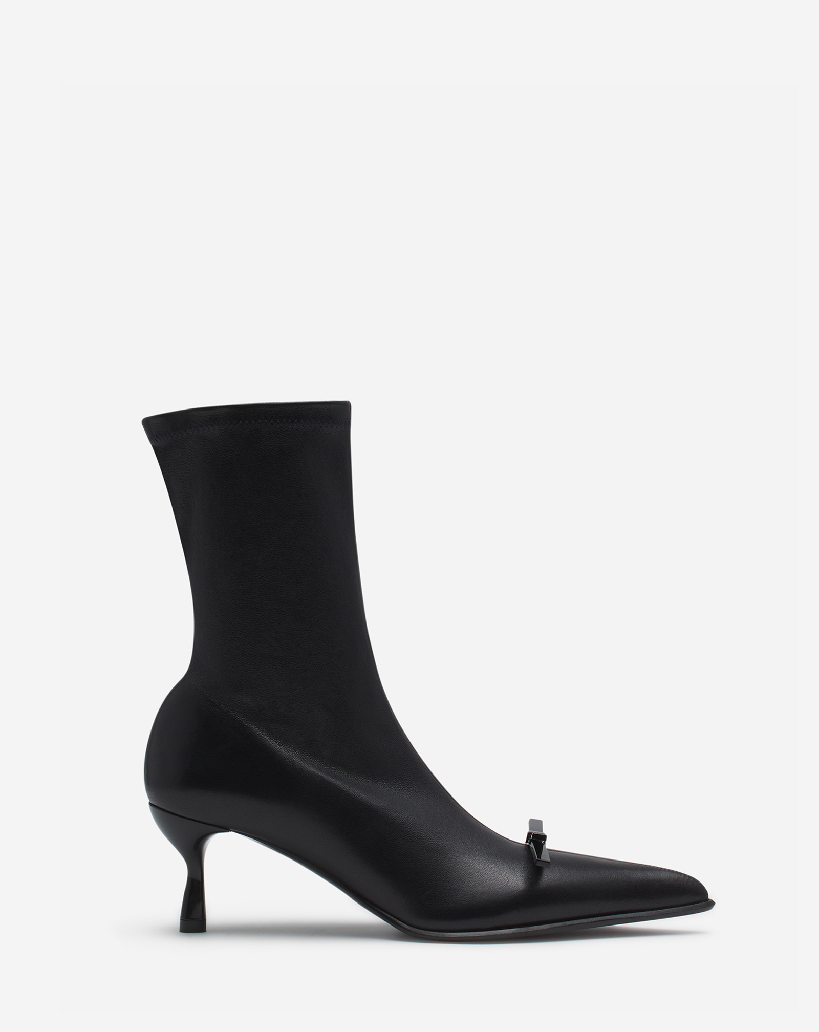 Shop Lanvin Bottines  Bow En Cuir Pour Femme In Noir