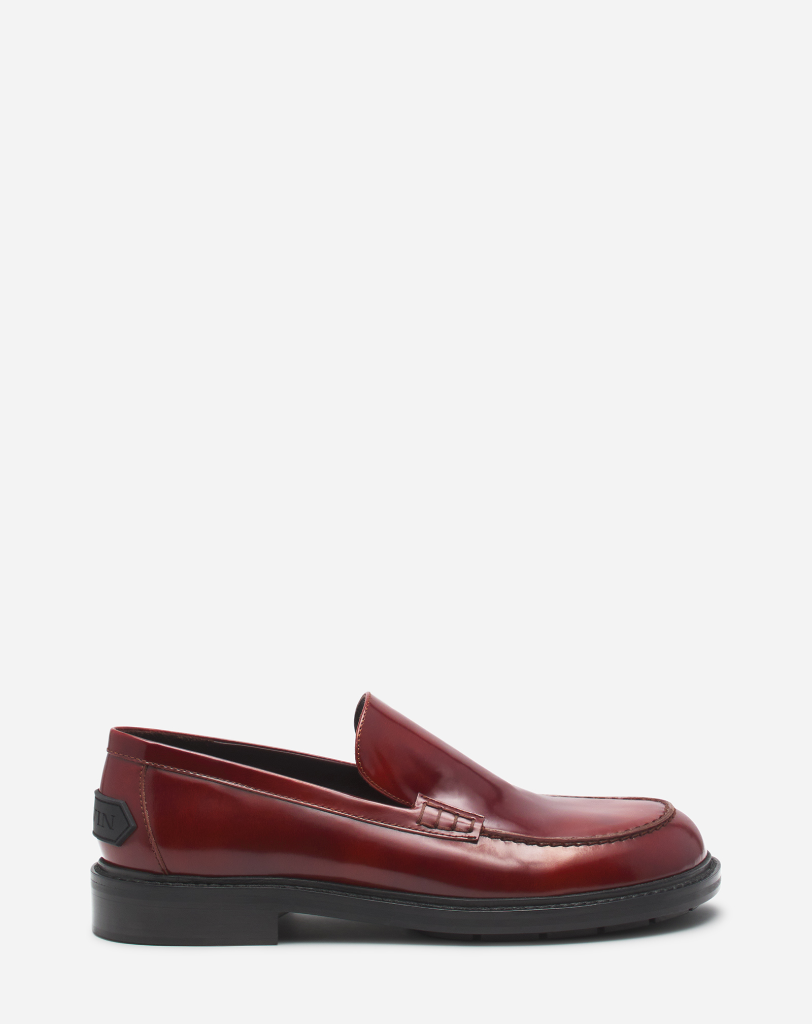 Shop Lanvin Mocassins Spinto En Cuir Lisse Pour Femme In Marron Foncé