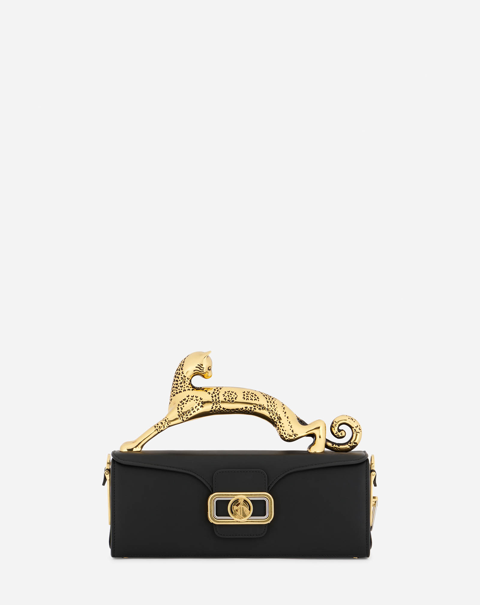 Lanvin Pencil Cat Bag In Box Calf For Women In Black