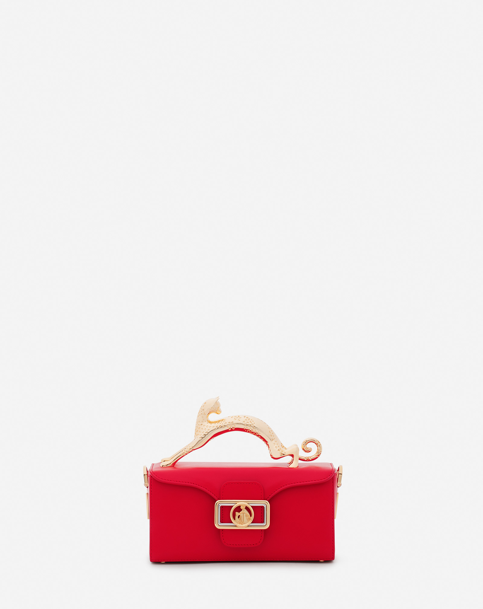 Lanvin Sac Pencil Cat Nano En Cuir Pour Femme In Red