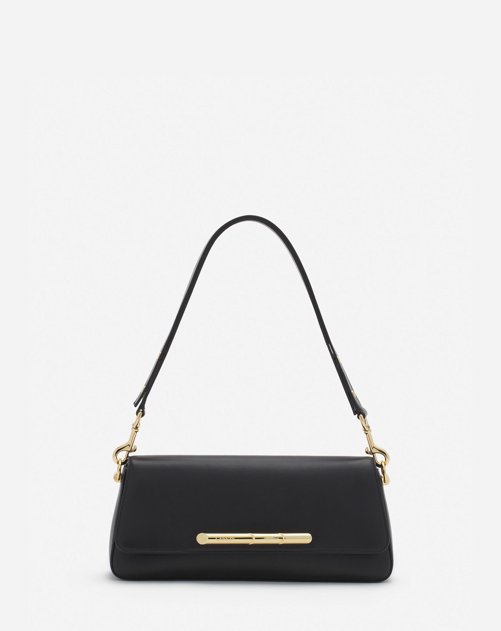 Shop Lanvin Sac Baguette Séquence By  En Cuir Pour Femme In Noir