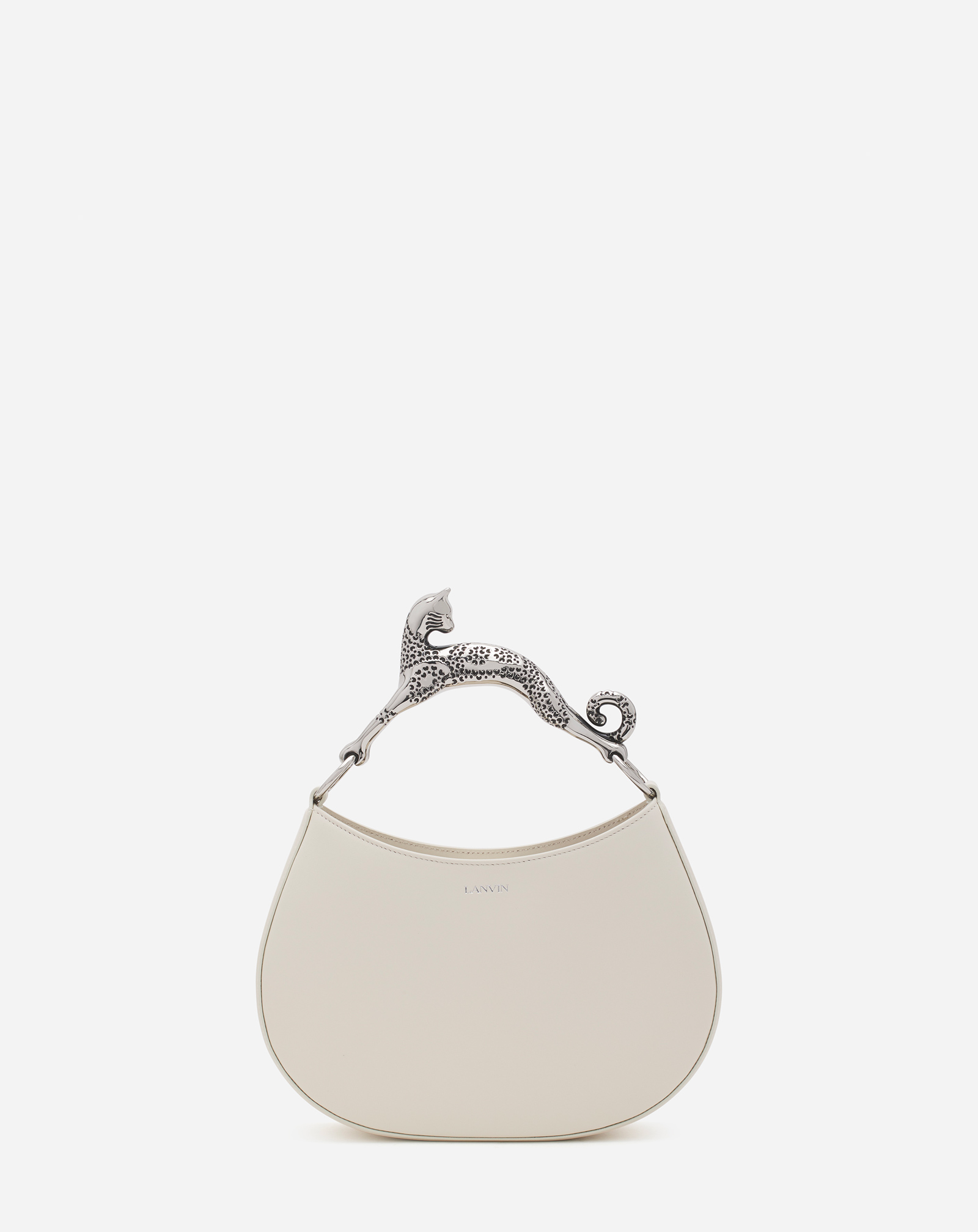 Lanvin Leather Sm Hobo Cat Bag For Women In Neutral