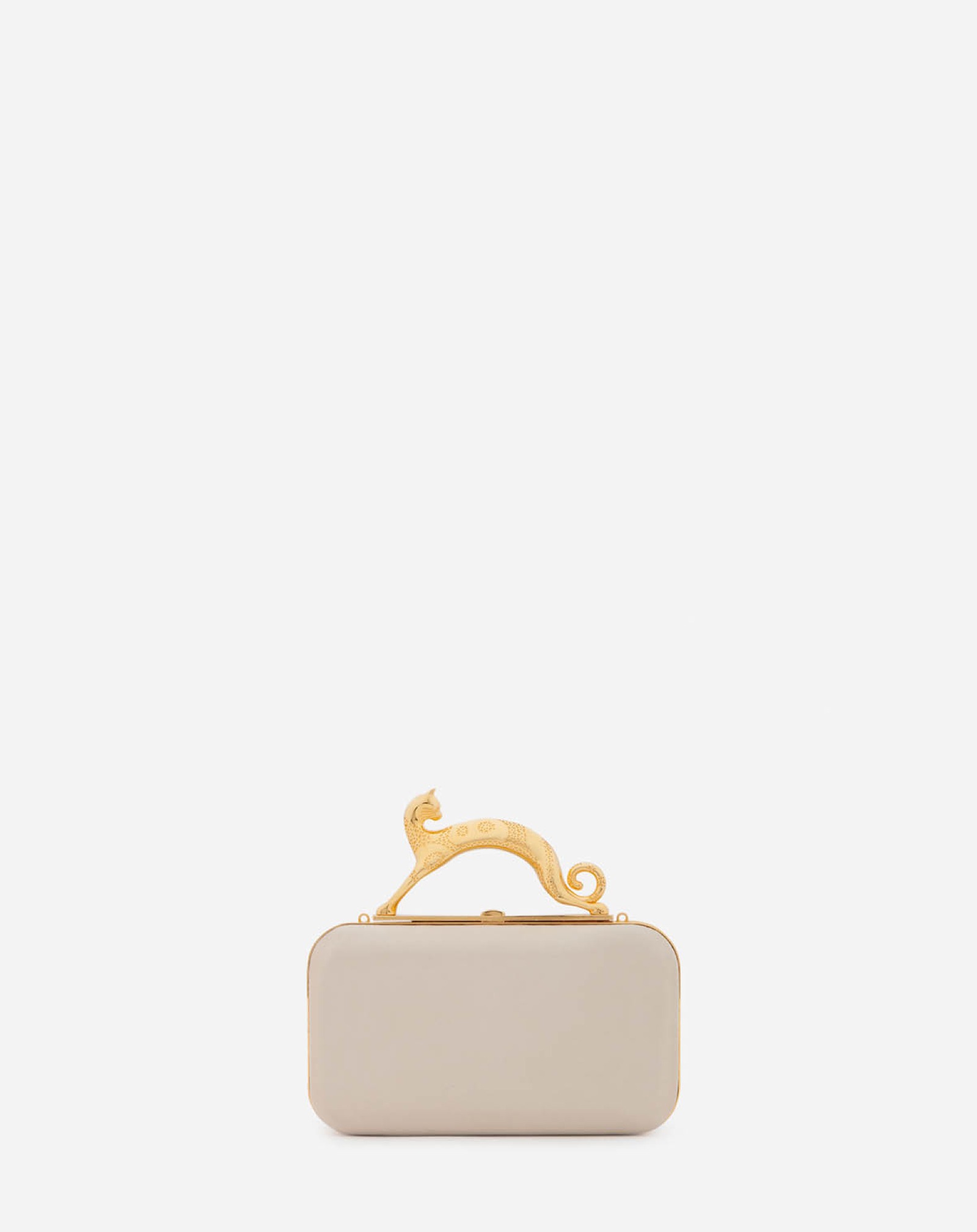 Lanvin Satin Cat Minaudiere For Women In Neutral