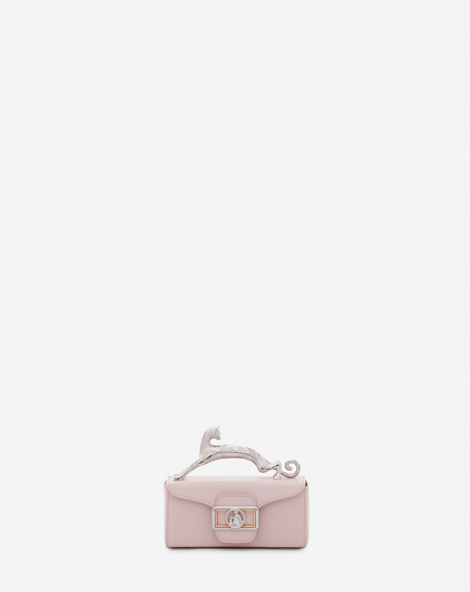 Lanvin Sac Pencil Cat Micro En Cuir Pour Femme In Pink