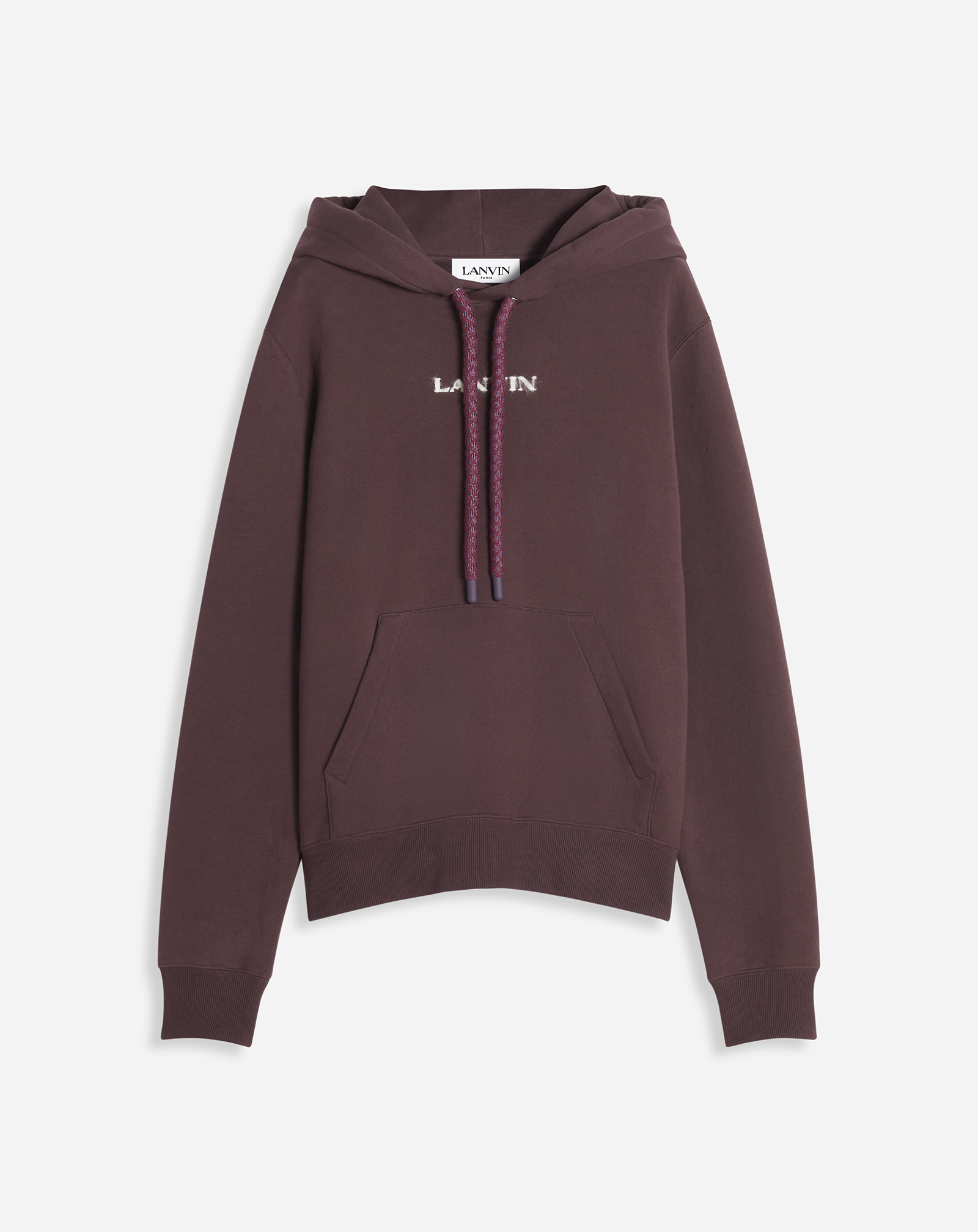 Shop Lanvin Hoodie Curb Snake Pour Homme In Bordeaux