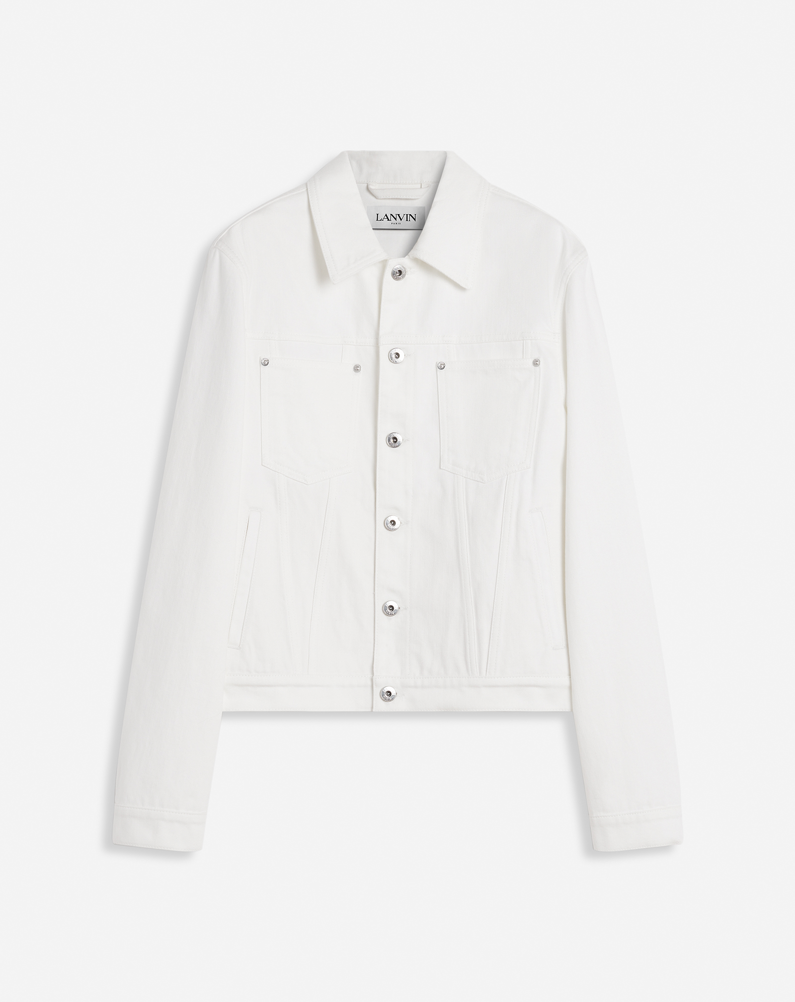 Shop Lanvin Veste Classique En Denim Pour Homme In Blanc