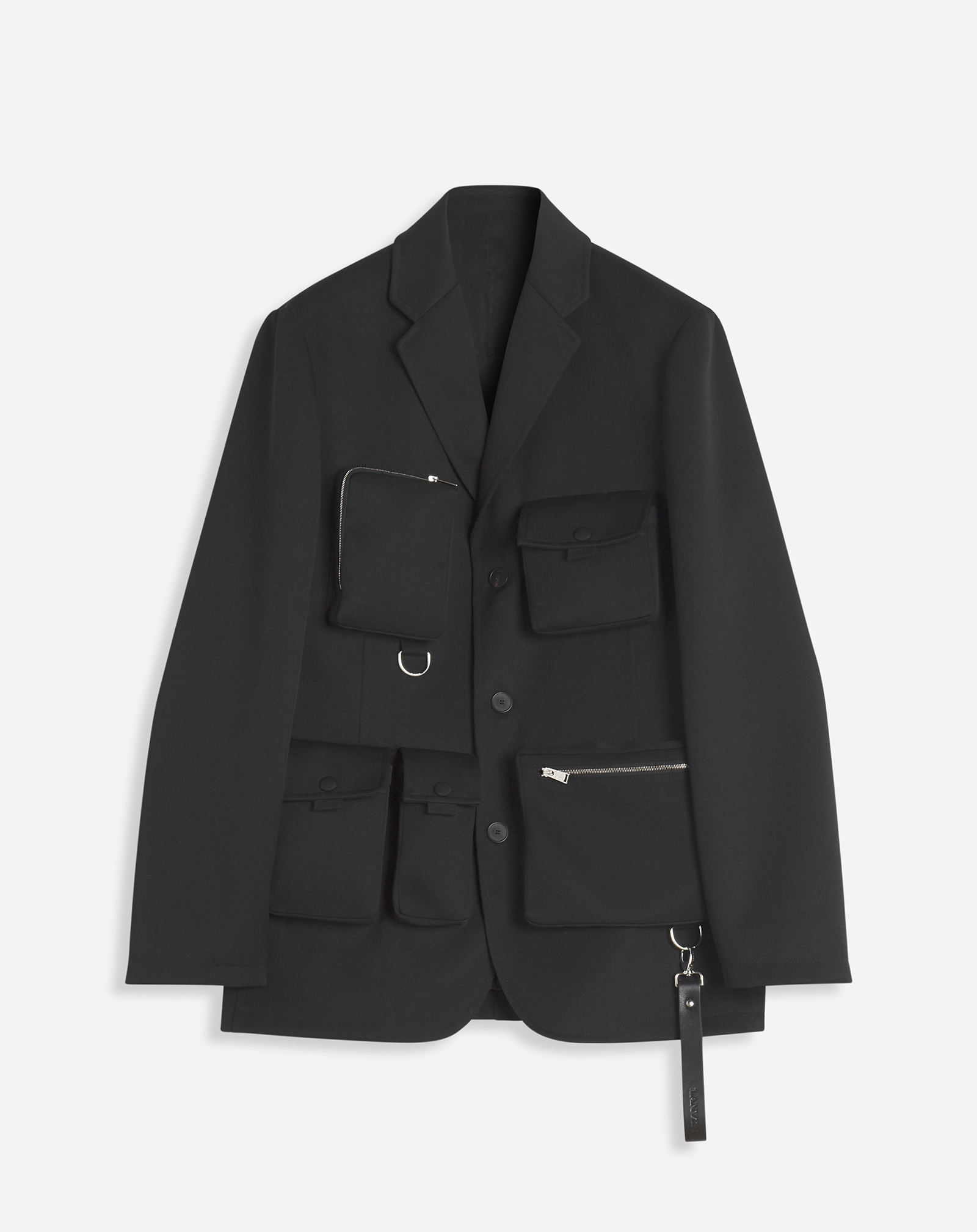 Shop Lanvin Veste Style Utlitaire Pour Homme In Noir