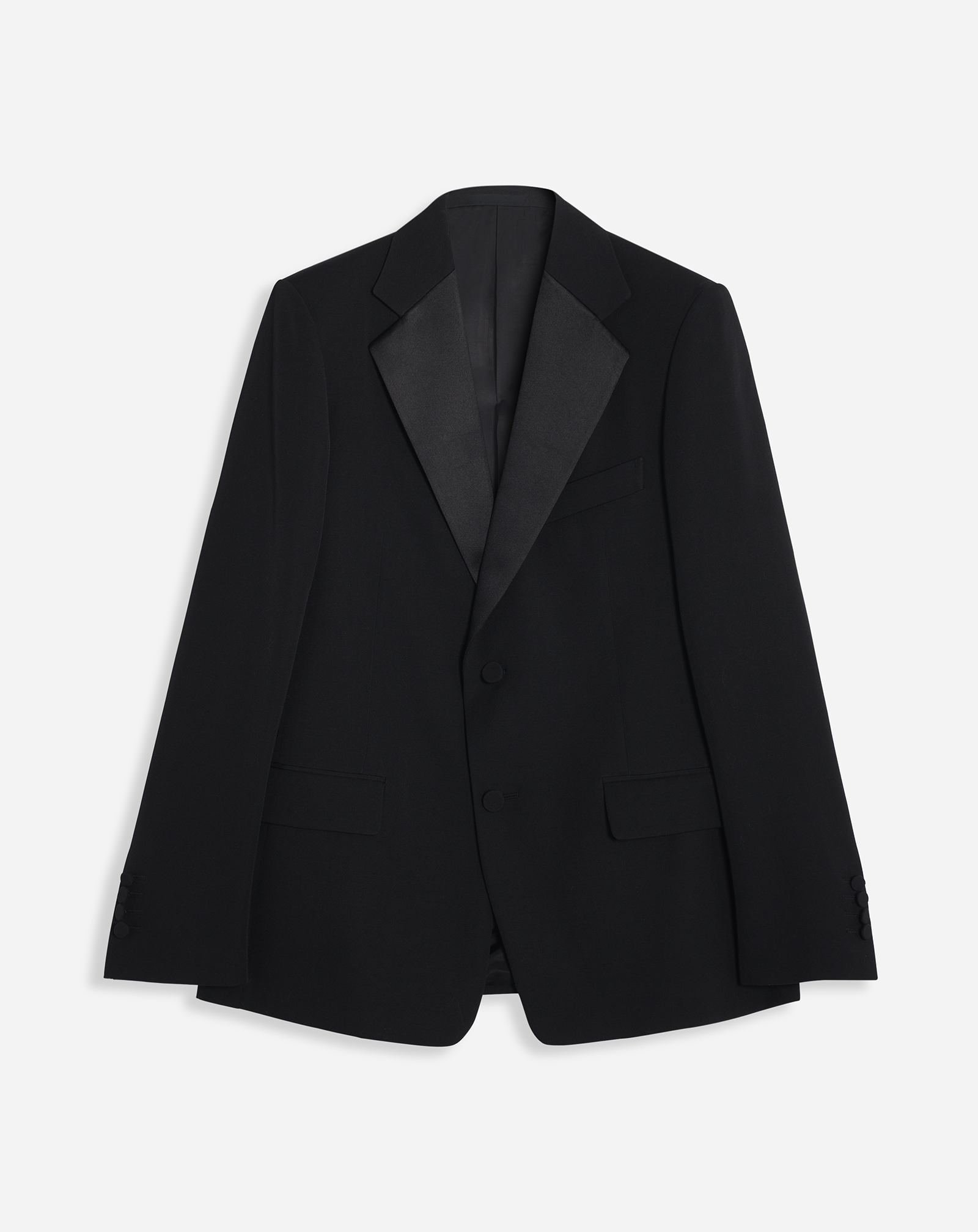 Lanvin Single-breasted Flap Pockets Jacket With Satin Alpels For Men In Black