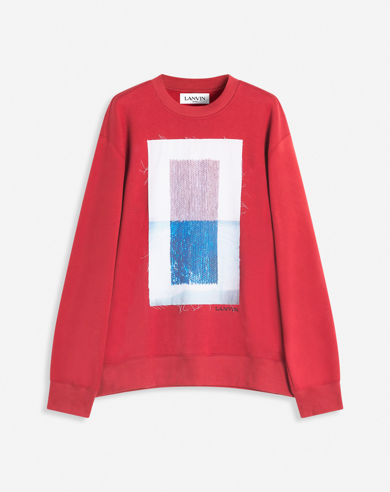 Shop Lanvin Sweatshirt Imprimé Archives Pour Homme In Rouge Turc