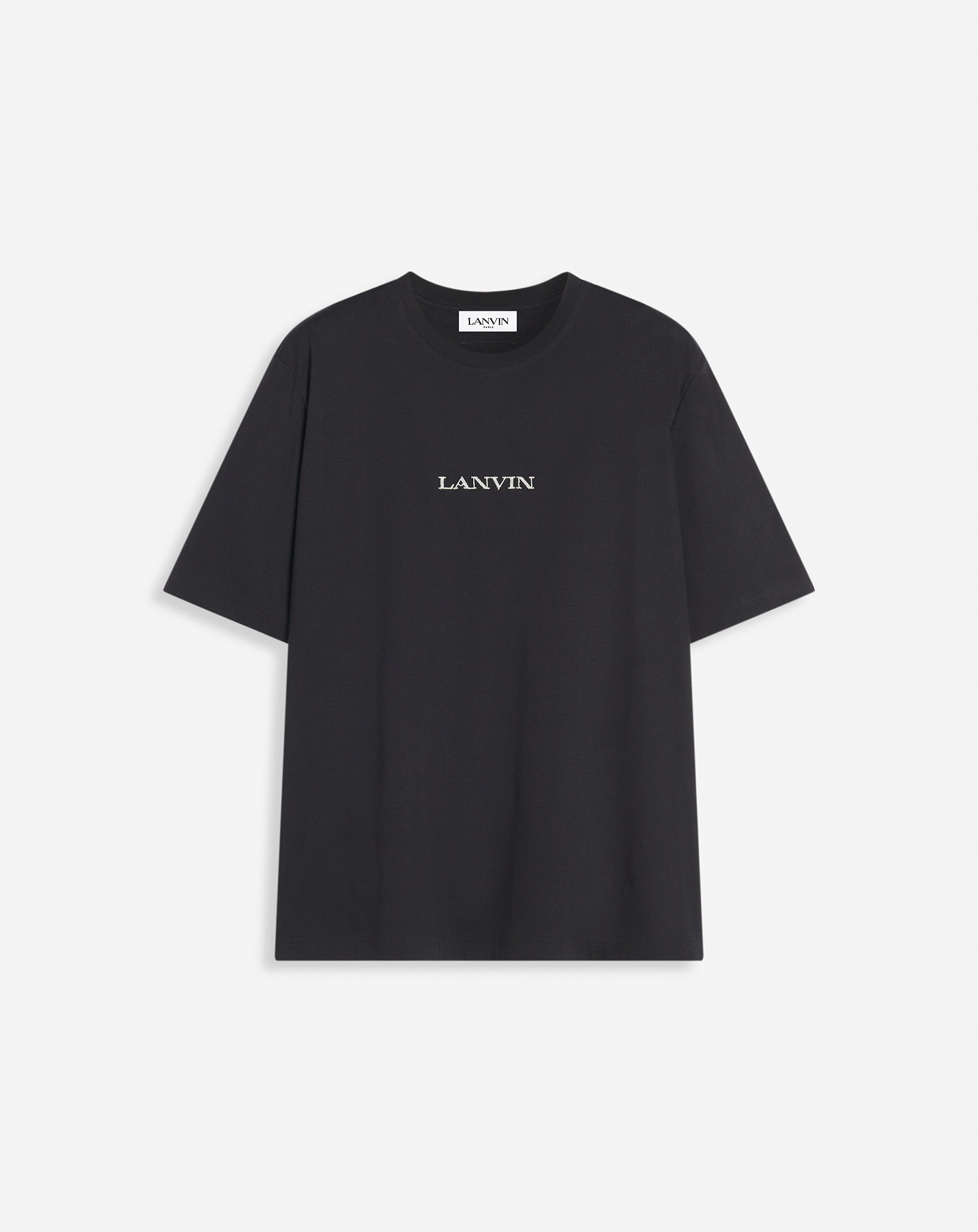 Shop Lanvin T-shirt Brodé  Pour Homme In Noir