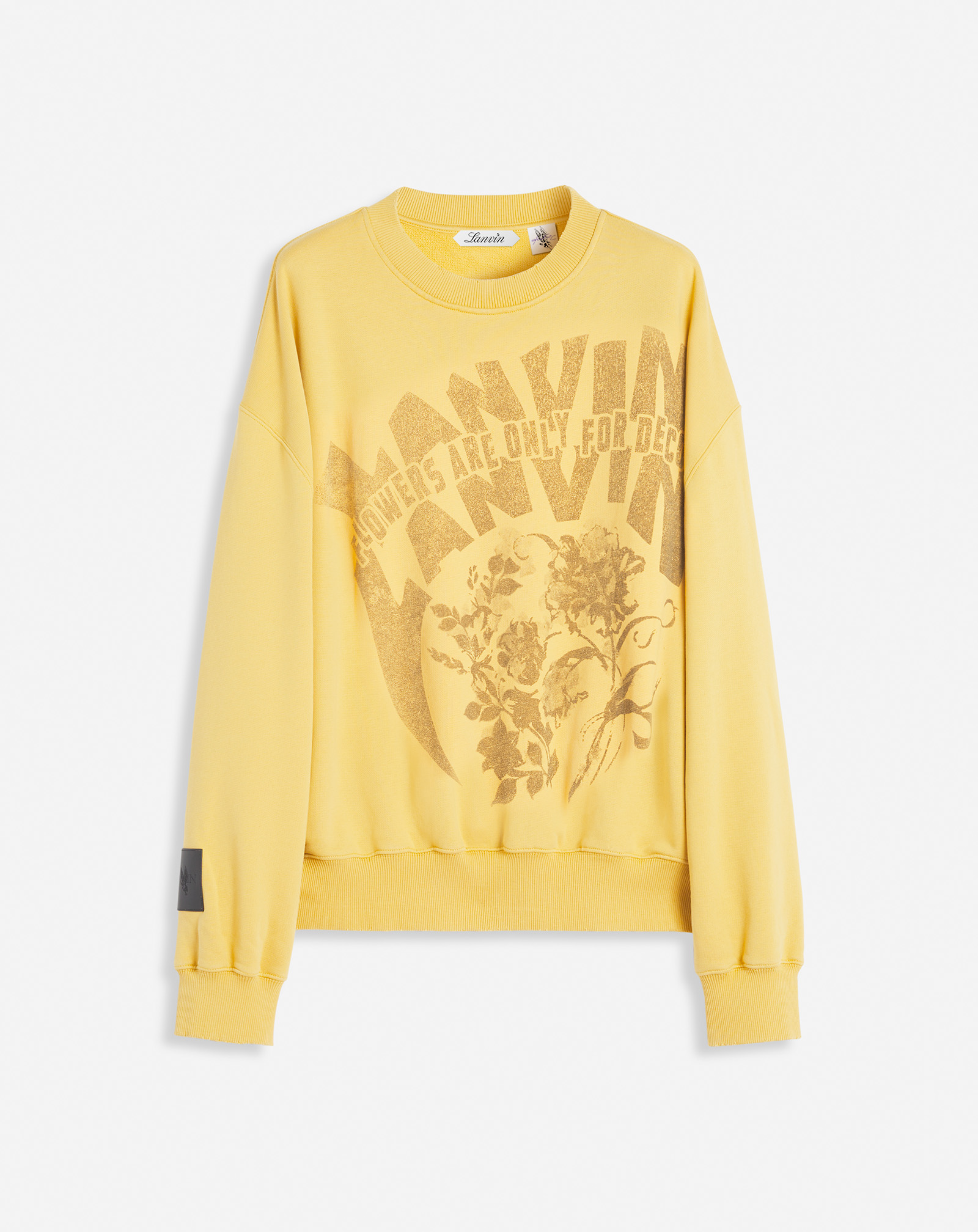 Shop Lanvin Sweatshirt Ample Imprimé  X Future Unisexe In Maïs