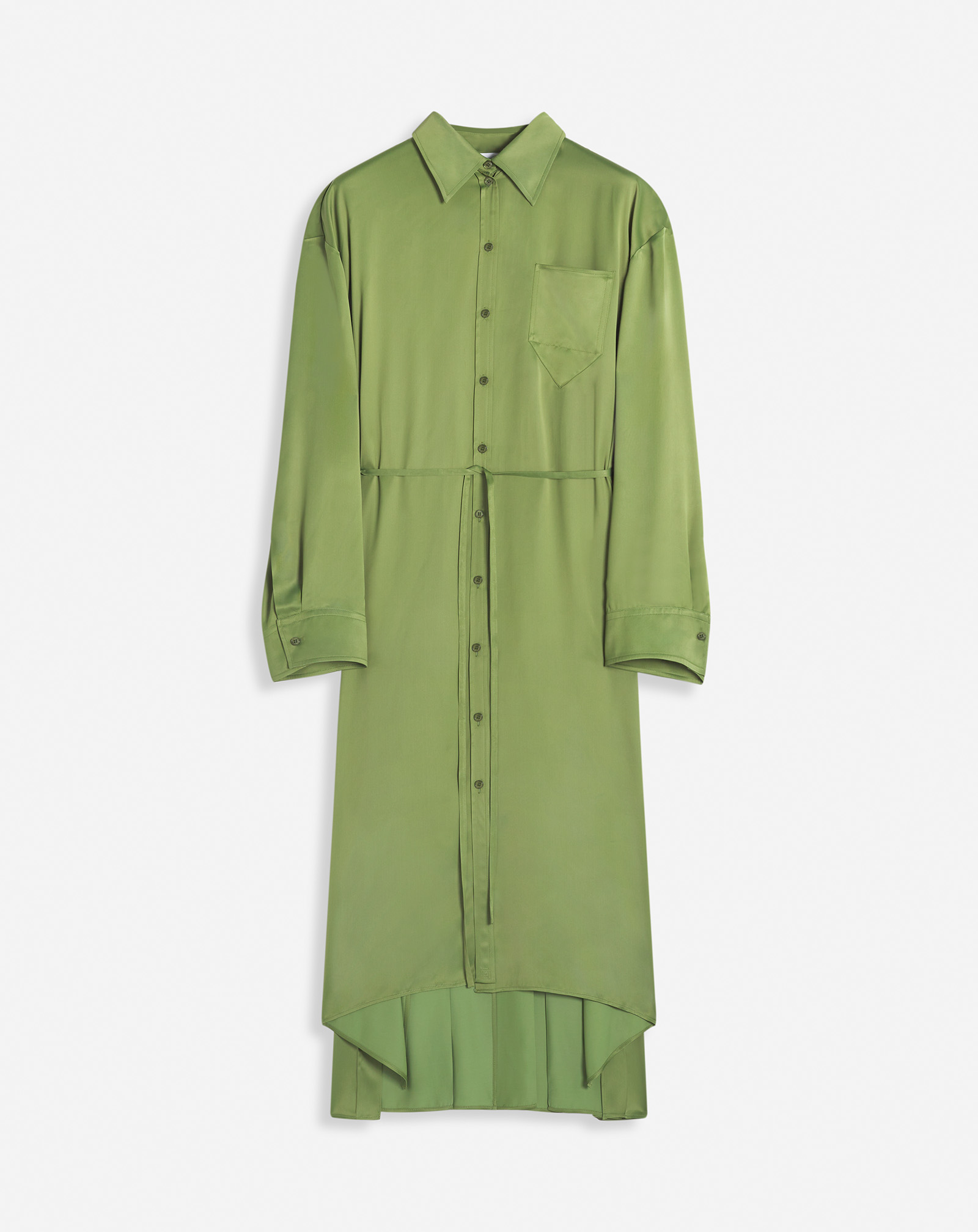 Shop Lanvin Robe Chemise À Plis Pour Femme In Lichen