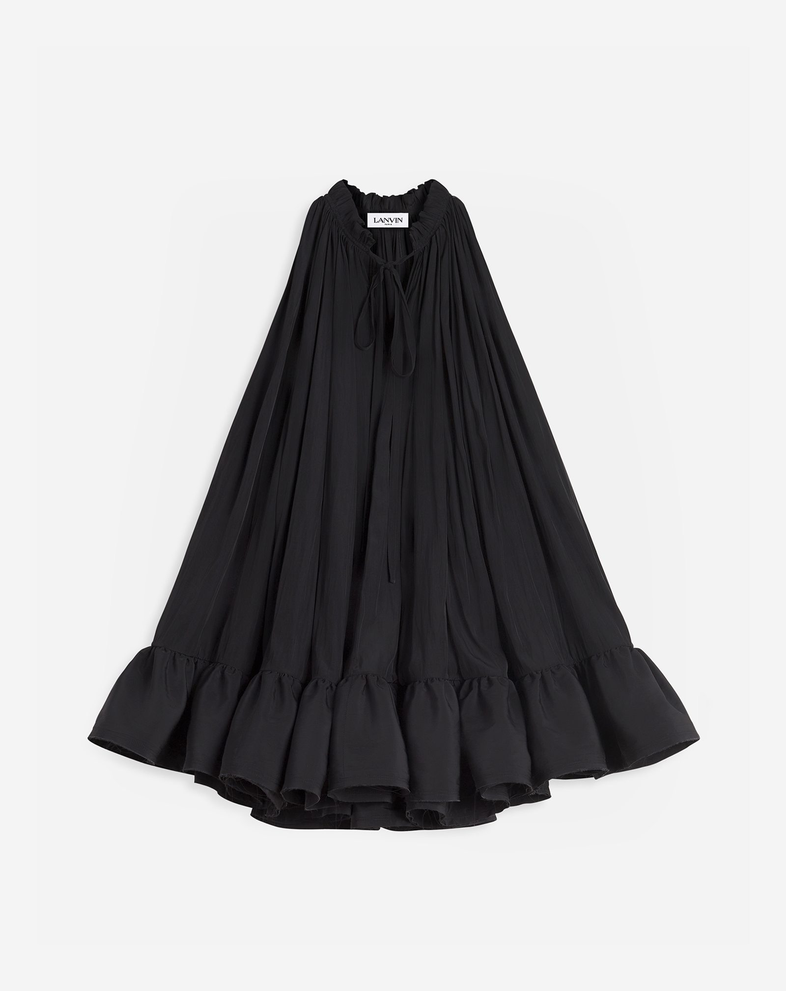 Shop Lanvin Robe Courte À Volants Pour Femme In Noir