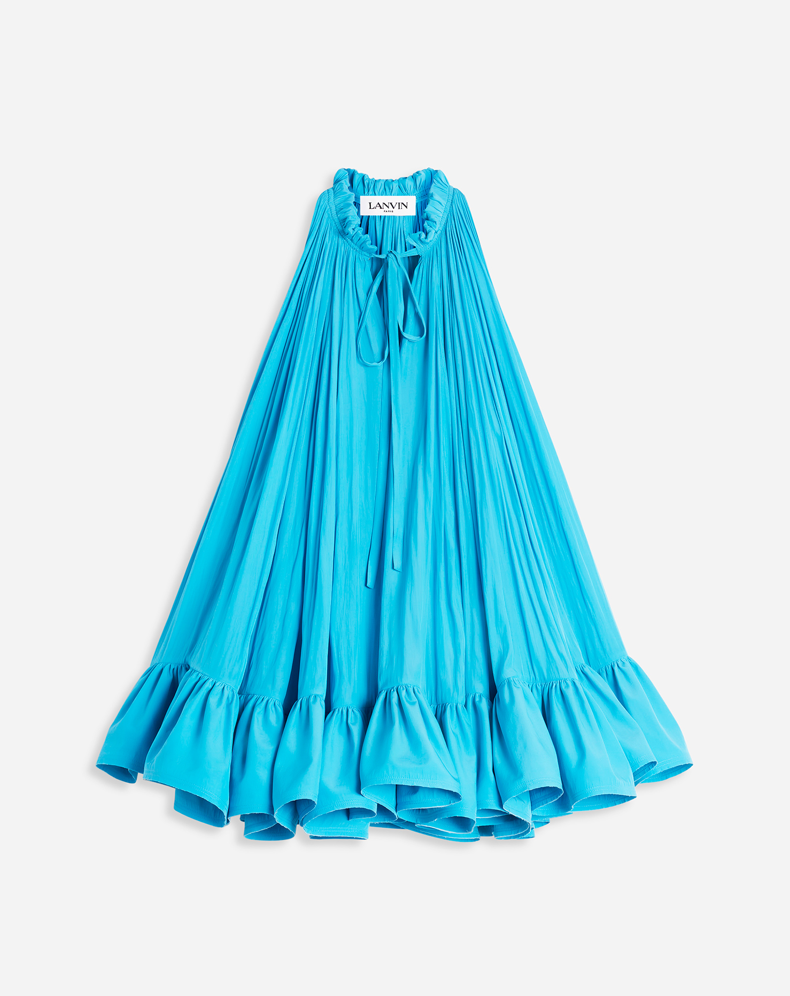 Shop Lanvin Robe Courte À Volants Pour Femme In Piscine