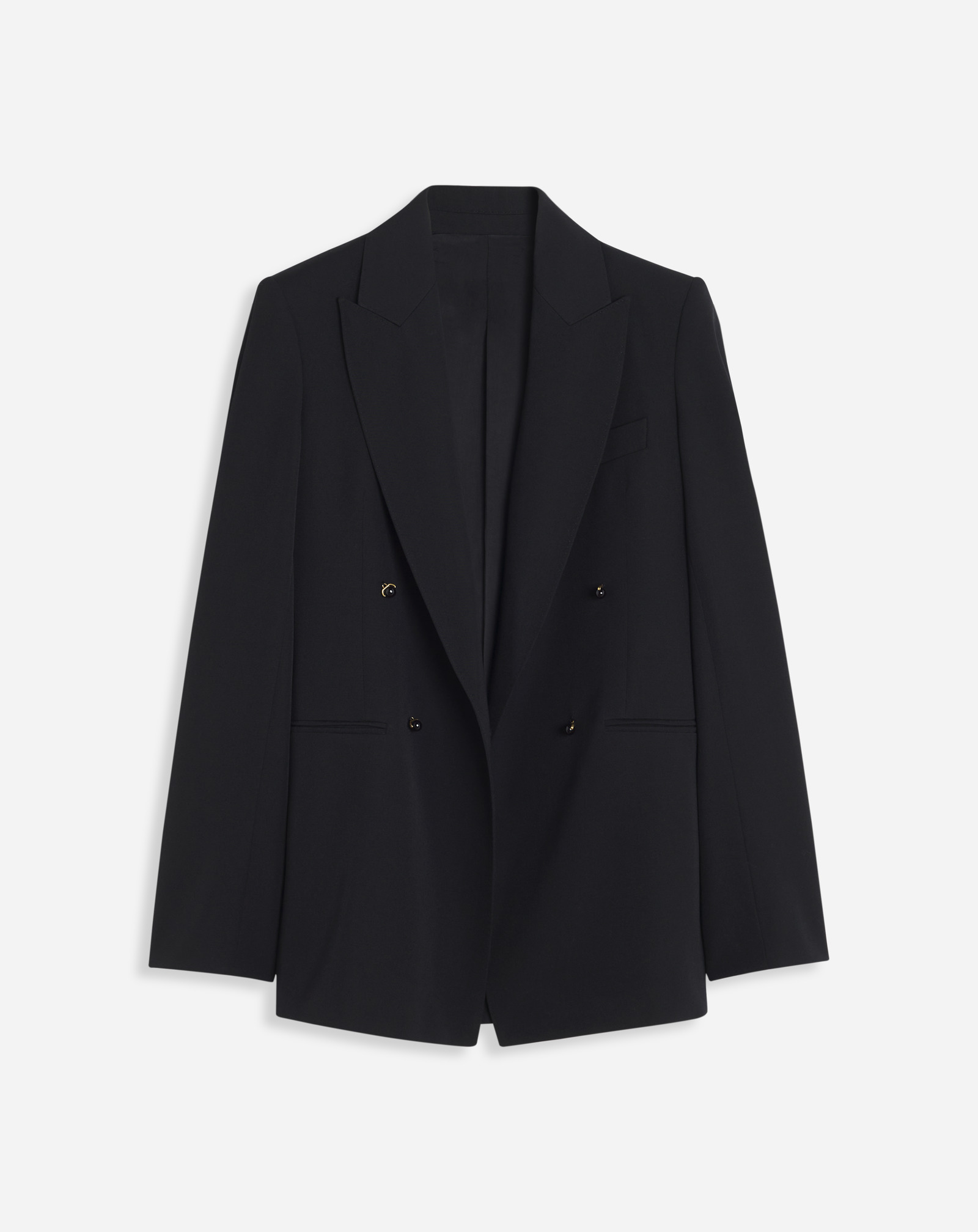 Lanvin Double-breasted Tailored Blazer For Women In Black