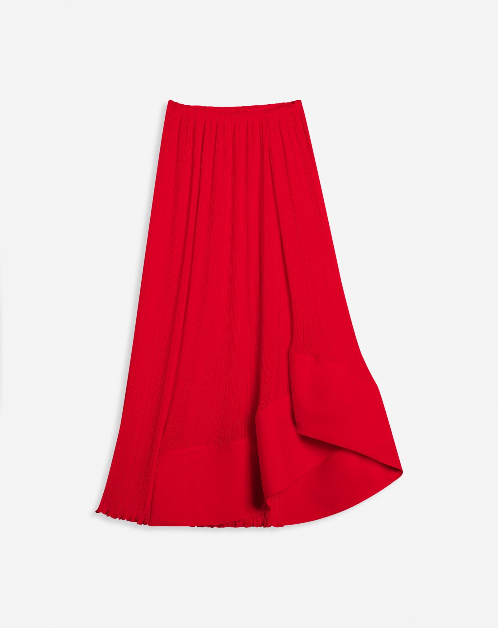 Shop Lanvin Jupe Midi Plissée Pour Femme In Flamme