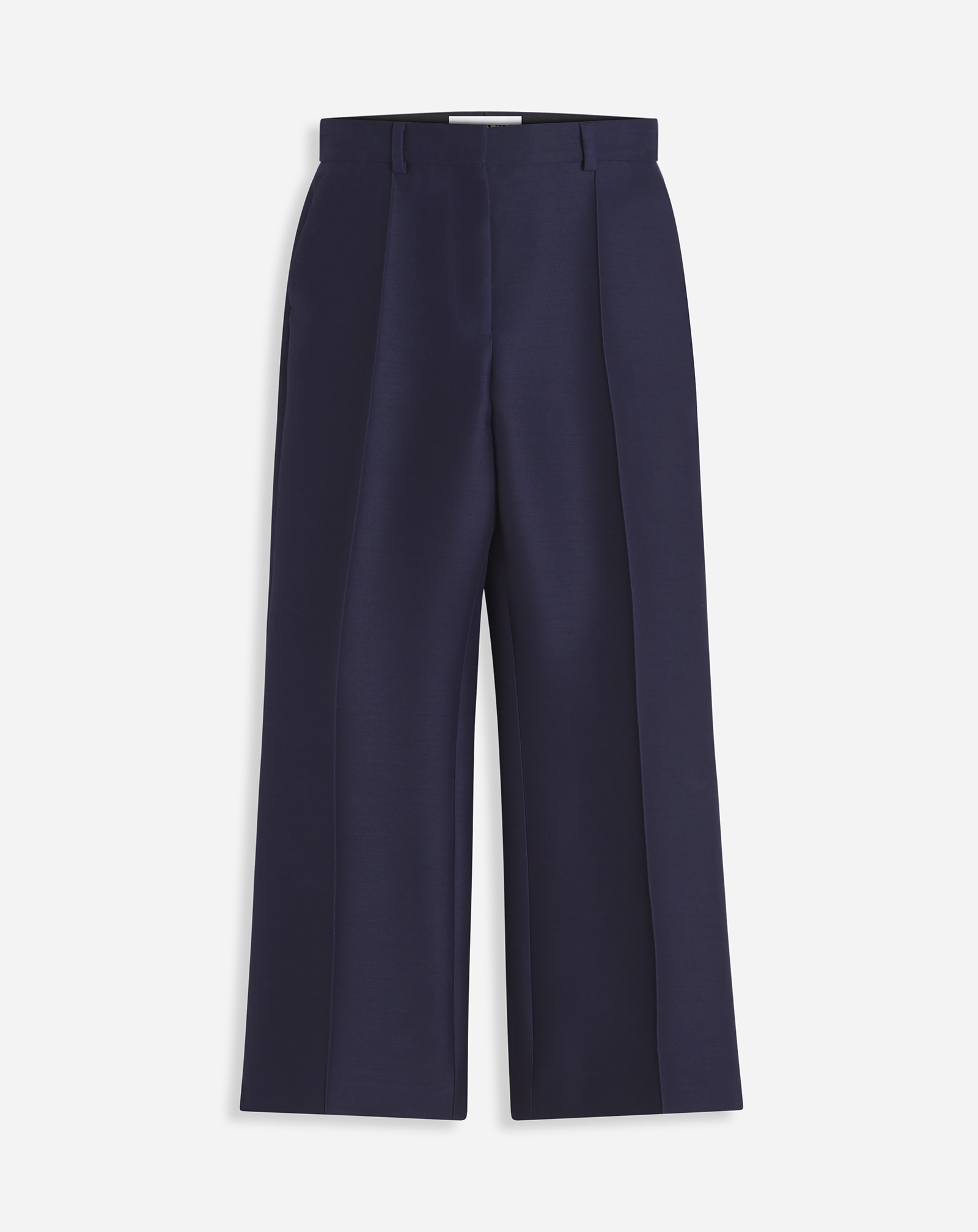 Shop Lanvin Pantalon Court Évasé Pour Femme In Bleu Nuit